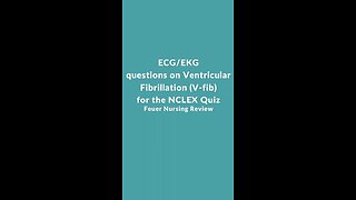 ECG/EKG questions on Ventricular Fibrillation (V-fib) for the NCLEX Quiz