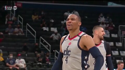 Russell Westbrook BACKDOOR PASS to Bradley Beal With The Bucket And Draws A Foul !