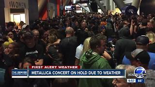 Metallica concert delayed due to lightning