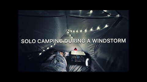 SOLO CAMPING IN THE KARST CLIFFS DURING WINDSTORM • RELAXING WITH THE SOUNDS OF NATURE • ASMR
