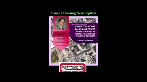 Hamilton home sales and prices dropped in April as interest rate hikes hit would-be buyers ||