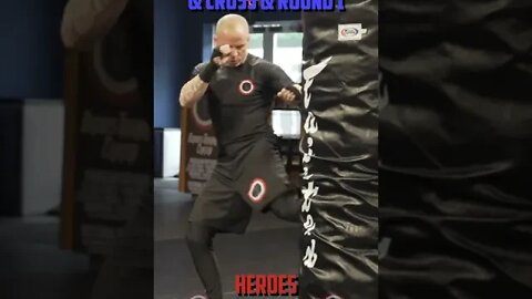 Heroes Training Center | Kickboxing & MMA "How To Double Up" Hook & Hook & Cross & Round 1 | #Shorts