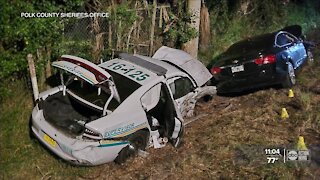 Polk County deputy in the hospital after crash