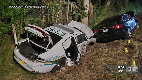 Polk County deputy in the hospital after crash