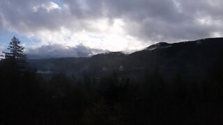 4K Time Lapse of beautiful cloud activity in the Columbia River Gorge in Washington State.