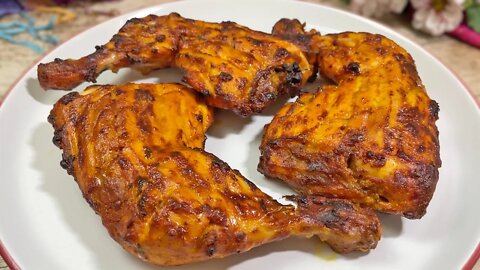 How To Make Chicken Tandoori Recipe • Tandoori Chicken Roast Recipe • Roast Chicken Tandoori In Oven