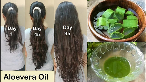 Homemade Aloevera Hair Oil for Double Hair Growth - Aloevera Gel to get Long hair, No Hair Fall