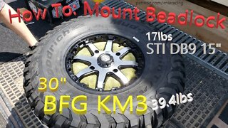 How To: UTV Beadlock Wheel Mount - BFG KM3 30" Official Weigh-Ins & STI HD9 15" Beadlock (Machined)