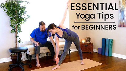 Yoga Poses | Essential Tips for Yoga Beginners | Triangle, Downward Dog, Forward Bend