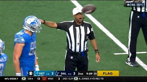 NFL Ref Gets Smashed In The Head With A Football