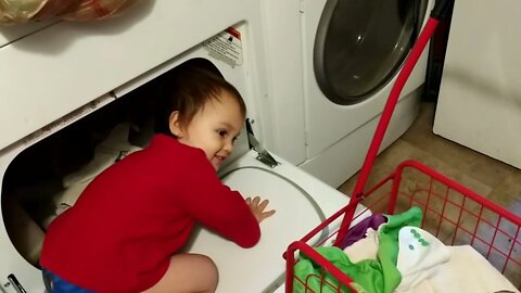 Toddler Does His Own Laundry!