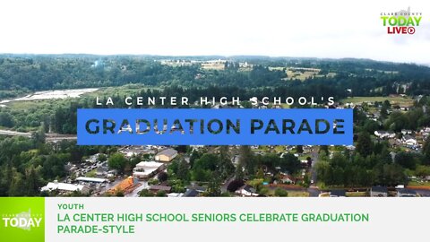La Center High School seniors celebrate graduation parade-style