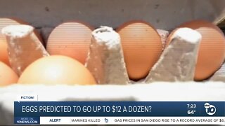Fact or Fiction: US Department of Agriculture predicts egg prices will increase to $12 a dozen?