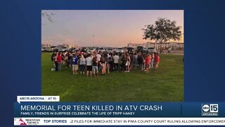 Memorial for teen killed in ATV crash