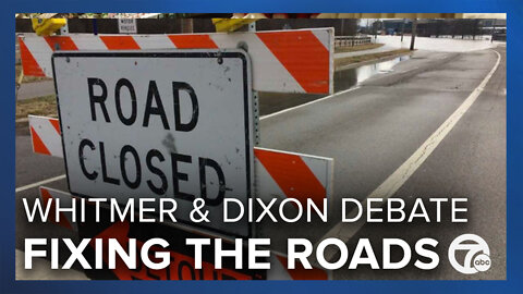 Tudor Dixon & Gretchen Whitmer debate road construction in Michigan