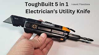 Toughbuilt 5 (or 7) in 1 Electrician's Folding Utility Knife