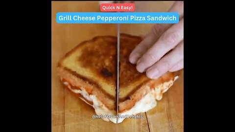 Grill Cheese Pepperoni Pizza Sandwich