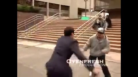 Racist Fox news reporter punches black man in the street - James Bond - 2013
