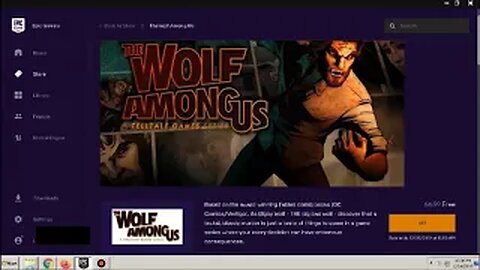 Free PC game "Wolf among us " from Epic games store
