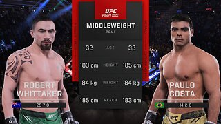 Robert Whittaker Vs Paulo Costa Middleweight UFC 298 Prediction