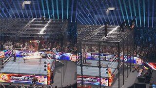 WWE 2K24: The Rock & Roman Reigns VS The Usos - Hell in a Cell Match