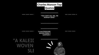 Charles Manson Quotes! #quotes #crime #truecrime #criminal #charlesmanson #shorts #horrorshorts