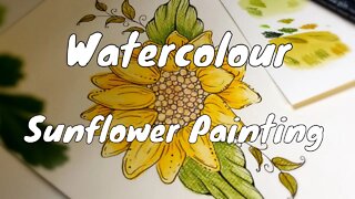 sunflower watercolour painting