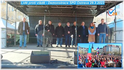 Lidé proti vládě - Demonstrace SPD Ostrava 29.3.2023