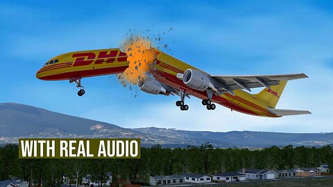 Boeing 757 Breaks Up Just After Landing - DHL7216 (With Real Audio)