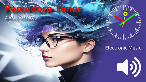 Pomodoro Timer 4 x 45min ~ Pomodoro Meets Electronic Beats: Boost Your Productivity the Groovy Way!