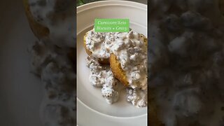 Carnivore keto biscuits and gravy #carnivorediet #carnivore #animalbased #ketodiet #ketorecipes