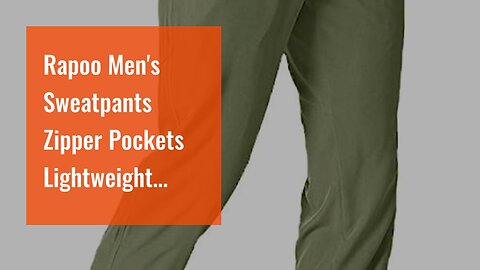 Rapoo Men's Sweatpants Zipper Pockets Lightweight Exercise Pants Running Workout Sports