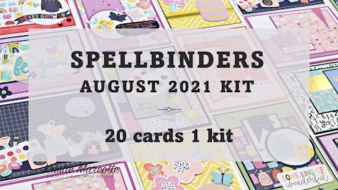 Spellbinders | August 2021 card kit | 20 cards 1 kit