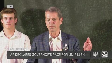 Jim Pillen delivers remarks after winning GOP nomination