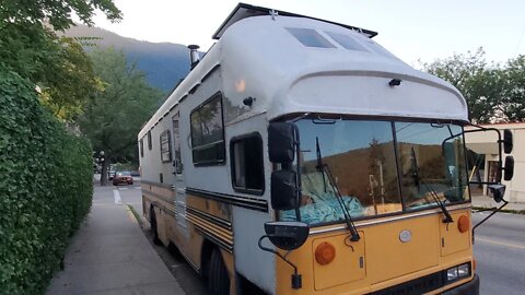 School Bus RV Conversion Blue Bird Raised Roof