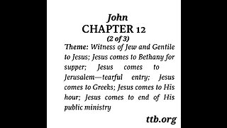 John Chapter 12 (Bible Study) (2 of 3)