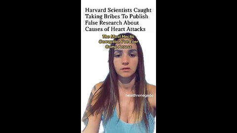 ⚠️Harvard scientists caught taking bribes to publish false research about causes of heart attack