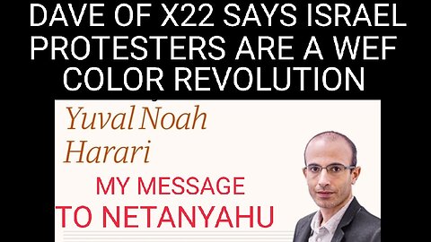 X22 REPORT Pushes Pro Netanyahu Anti-Protester Color Revolution Psyop Theory