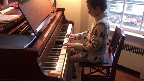 Markus Cuellar plays piano - A Holly Jolly Christmas, Homeschooling Recital 12/5/2020