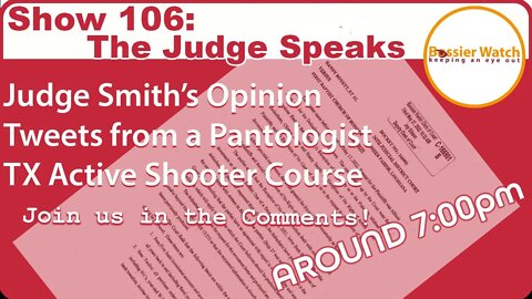 Show 106: The Judge Speaks