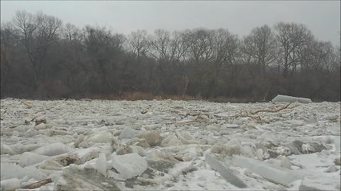 Drone Footage Captures Spectacular Ice Breakup On Frozen Humber River