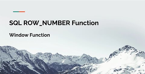 SQL ROW_NUMBER Function Tutorial