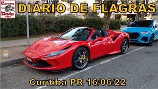 Diário Flagras 16/06/22 Carrões Dudu Ferrari F8 Spyder Lamborghini Gallardo LP 570-4 Superleggera