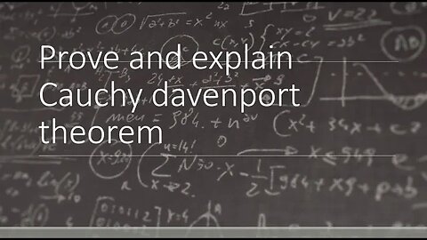 additive combinatorics (2) SUMSET prove and explain cauchy davenport theorem
