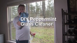 DIY Peppermint Glass Cleaner