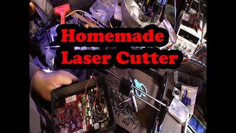 Homemade DIY Laser cutter engraver from old 3D printer parts GRBL CNC Marlin part 1