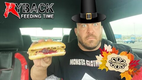 Happy Thanksgiving No Butcher Thanksgiving Feast Sandwich with Ryback Giving Thanks Feeding Time