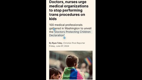 Pediatricians Condemn Major Medical Associations for Promoting Gender Transition in Kids