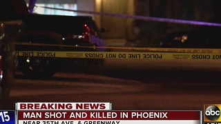 PD: Man is dead after being shot in Phoenix