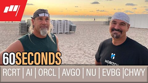 ⏱️60 Seconds Miami 🏝️ walk 🚶‍♀️ @petenajarian Dirk $RCRT $AI 👽 $ORCL $AVGO $NU $EVBG #CHWY